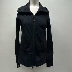 Lululemon Stride Jacket Hooded Hoodie Full Zip Solid Black Size 6